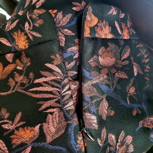 L.K.BENNETT Delysia FLORAL Jacquard MIDI Skirt w/ Pockets A-Line NWOT! Sz US 10 - Picture 7 of 8